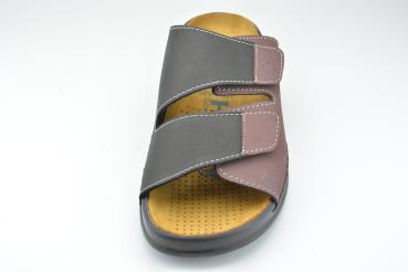 Helix Pantolette Klettverschluß schwarz-cassis