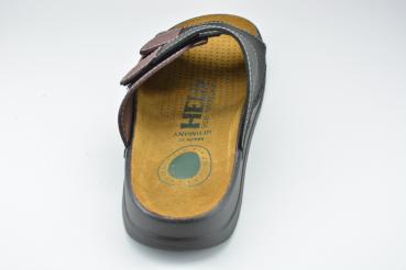 Helix Pantolette Klettverschluß schwarz-cassis