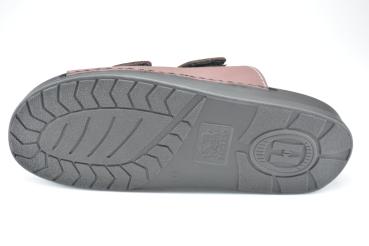 Helix Pantolette Klettverschluß schwarz-cassis