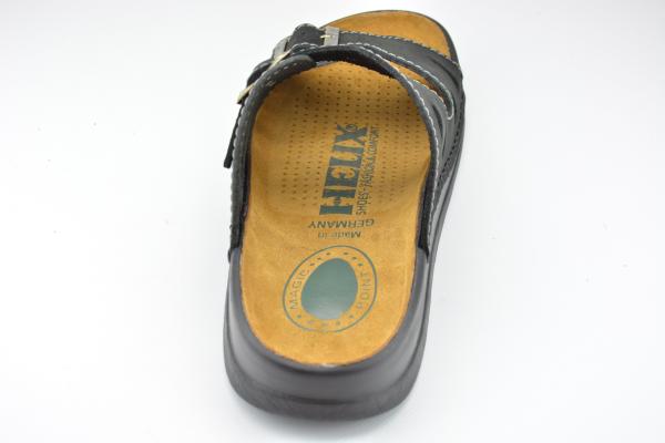 Helix Pantolette Schnallen schwarz-grafit