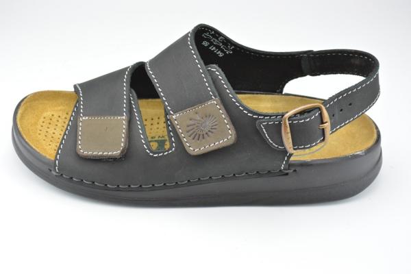 Helix Sandalette Klettverschluß schwarz-grafit