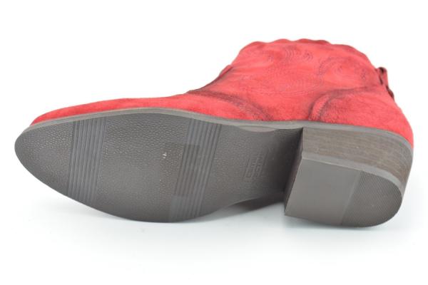 camel Ankleboot dk. red
